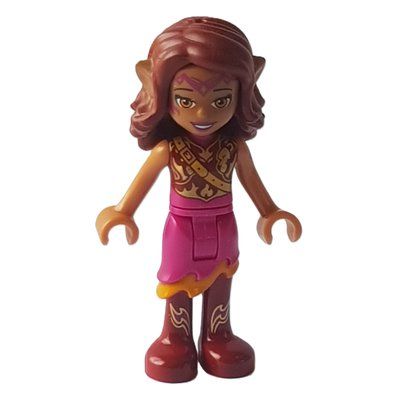Figurine Azari Firedancer in Magenta and Gold Outfit with Belt over Torso du set 41196