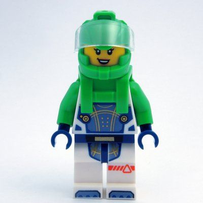 Figurine Astronaut, White Spacesuit, Bright Green Backpack and Helmet du set 60433