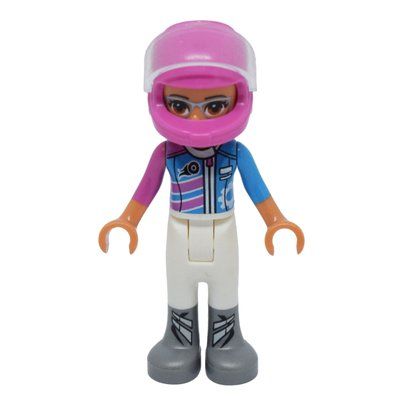 Minifigur Olivia - Dark Azure/White Race Suit aus Set 41348