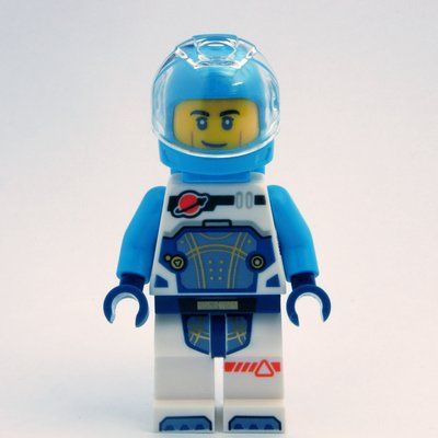 Figurine Astronaut, White and Dark Azure Spacesuit, Dark Azure Backpack and Helmet du set 60433
