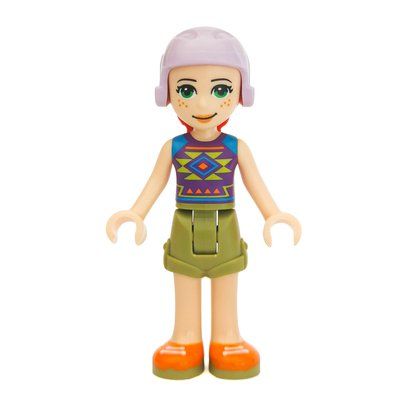 Minifigure Mia - Dark Purple Top, Olive Green Skirt, Lavender Helmet del set 41363