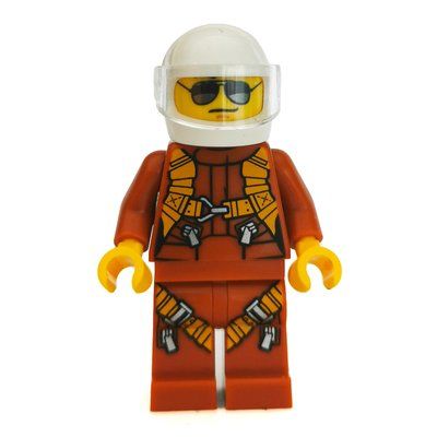Figurine Pilot - Dark Orange Torso, Dark Orange Legs, White Helmet du set 31094