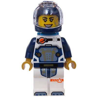 Figurine Astronaut, White and Dark Blue Spacesuit, Dark Azure Backpack, Dark Blue Helmet du set 60430
