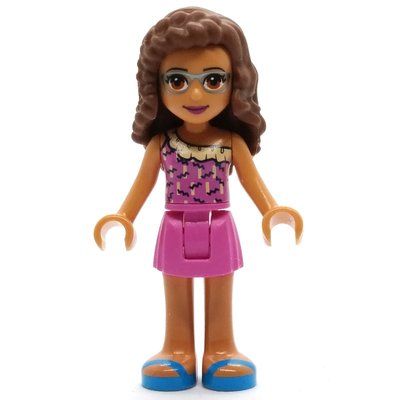 Minifigur Olivia - Dark Pink Top, Dark Pink Skirt aus Set 41387