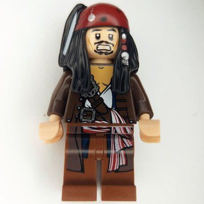 Minifigure Captain Jack Sparrow with Open Jacket del set 4184