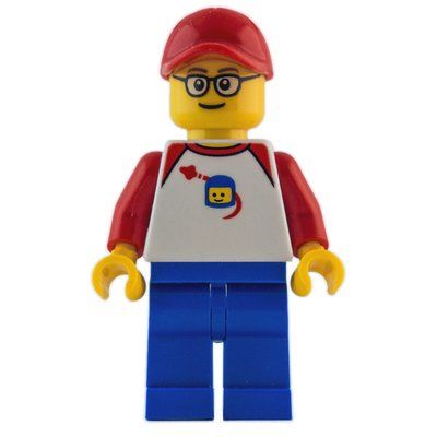 Figurine Man - White Torso, classic Space Logo, Blue Legs, Red Cap du set 60197