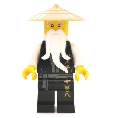 Figurine Master Wu with Gold Lettering on Robes du set 71702