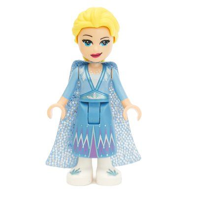 Minifigura Elsa - Medium Blue Skirt, Glitter Cape del set 41166