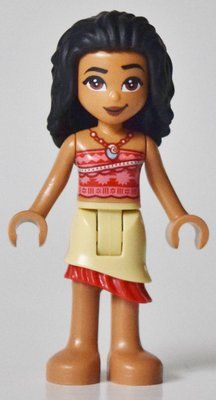 Figurine Moana - Red/Pink Shirt, Tan Skirt du set 43170