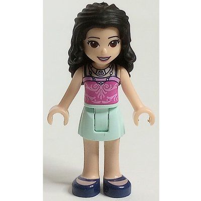 Minifigure Emma - Dark Pink Top, Light Aqua Skirt del set 41379