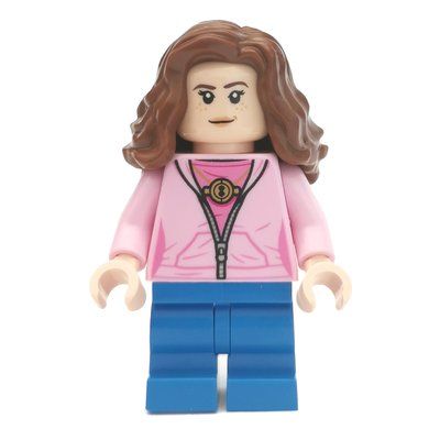 Figurine Hermione Granger, Bright Pink Hoodie over Dark Pink Shirt with Time Turner, Medium Legs du set 75947