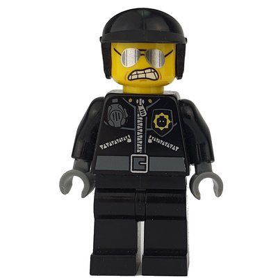 Minifigur Bad Cop / Good Cop with Wide Angry Mouth and Clenched Teeth aus Set 70802