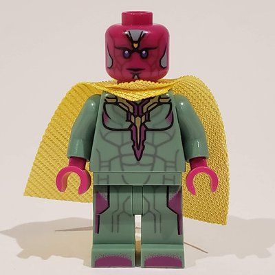 Minifiguur Vision with Yellow Cape uit set 76103