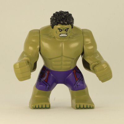 Figurine Hulk (Big Fig), Black Hair, Dark Purple Pants with Print du set 76031