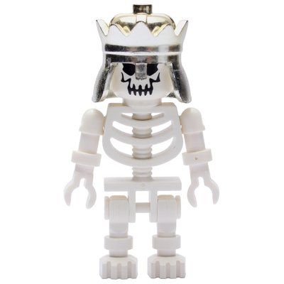 Minifigurka Skeleton, Evil Face, Crown z zestawu 7776