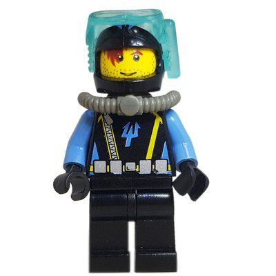 Minifigurka Aquaraider Diver z zestawu 7776