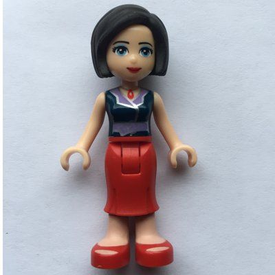 Figurine Anna - Dark Blue Vest, Red Dress du set 3315