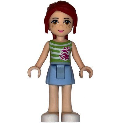 Figurine Mia - White/Lime Top, Bright Light Blue Skirt du set 41015