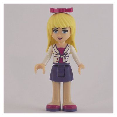 Figurine Stephanie - White Jacket, Dark Purple Skirt, Magenta Bow du set 41005