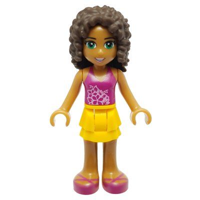 Figurine Andrea - Magenta Top, Bright Light Orange Skirt du set 41035