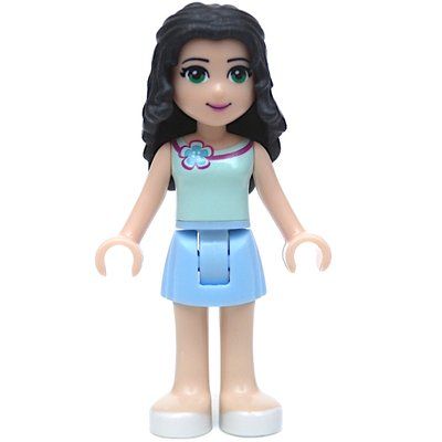 Minifigura Emma - Light Aqua Top, Bright Light Skirt del set 41058