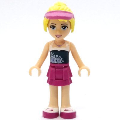 Minifigura Stephanie - Dark Blue Top, Magenta Skirt del set 41058