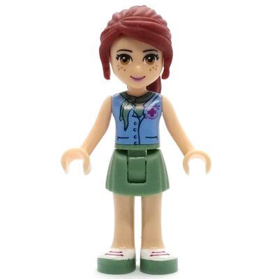 Minifigure Mia - Medium Azure Shirt, Sand Green Skirt, Veterinarian del set 41036