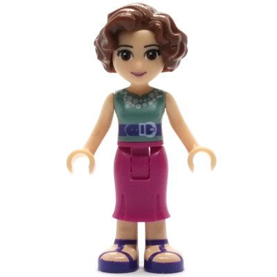 Figurine Charlotte - Sand Green Top, Magenta Dress du set 41095