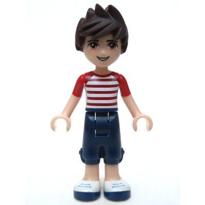 Minifigur Noah - White Red Shirt, Dark Blue Trousers aus Set 41097