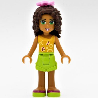 Minifigur Andrea - Bright Light Orange Top, Lime Shorts aus Set 41097