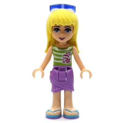Figurine Stephanie - White/Lime Top, Lavender Skirt, Glasses du set 41094