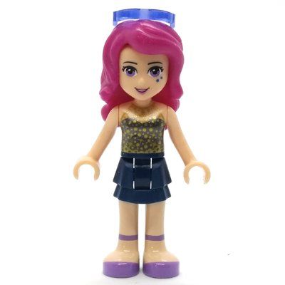 Minifiguur Livi - Black Top, Dark BLue Skirt, Glasses uit set 41107