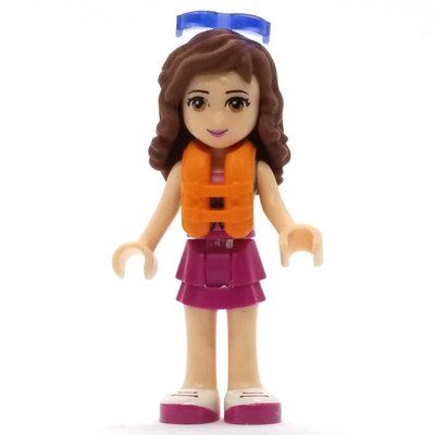 Minifigura Olivia - Sand Green Vest, Magenta Skirt del set 41121