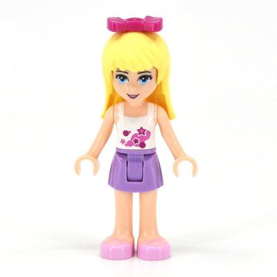 Minifigura Stephanie - White Top, Medium Lavender Skirt del set 41119