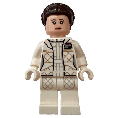 Figurine Princess Leia, Hoth Outfit, White Jacket, Printed Breathing Mask du set 75192