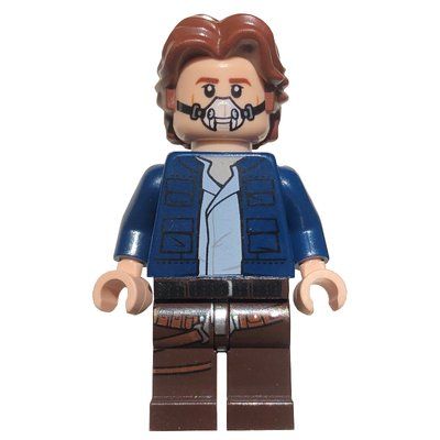 Figurine Han Solo, Dark Blue Jacket, Dark Brown Legs, Printed Breathing Mask du set 75192