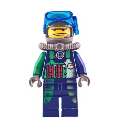 Minifigura Crunch with Trans-Dark Blue Diving Mask del set 4794