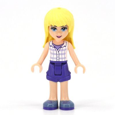Figurine Stephanie - White Plaid Top, Dark Purple Skirt du set 41126