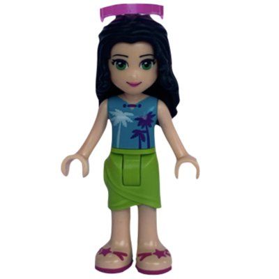 Minifigur Emma - Medium Azure Top, Lime Skirt aus Set 41316