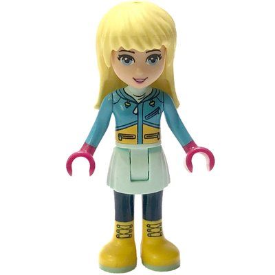 Figurine Stephanie - Medium Azure Ski Vest, Light Aqua Skirt du set 41322