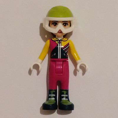 Minifigur Olivia - Bright Light Orange Ski Vest, Magenta Trousers aus Set 41324