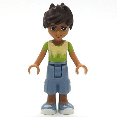 Minifiguur Liam - Bright Green/Yellow Shirt, Sand Blue Trousers uit set 41345