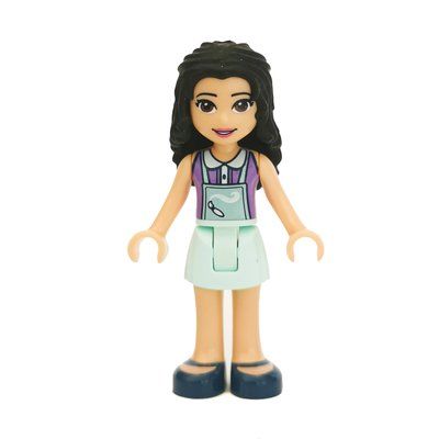 Minifigur Emma - Medium lavender Top, Light Aqua Apron aus Set 41336