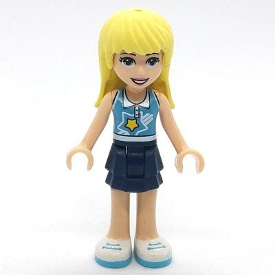 Minifiguur Stephanie - Medium Azure Top, Dark Blue Skirt uit set 41345
