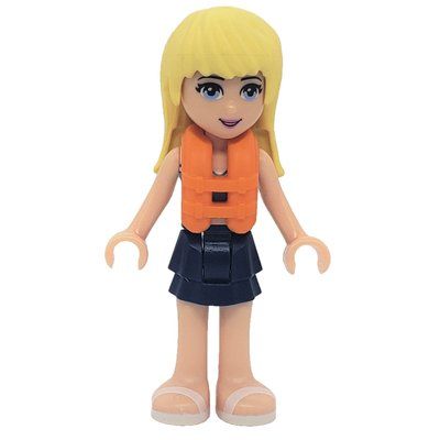Minifigure Stephanie - Dark Purple/Medium Blue Bikini, Dark Blue Skirt del set 41347