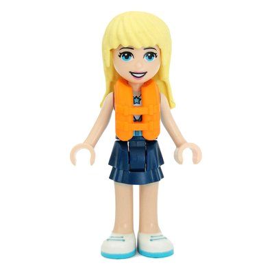 Minifigurka Stephanie - Azure Top, Dark Blue Skirt, Life Vest z zestawu 41339