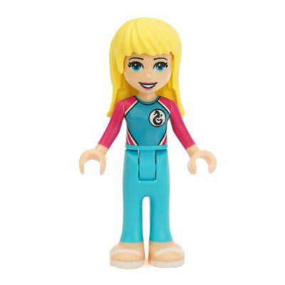 Minifigure Stephanie - Medium Azure Wet Suit del set 41378
