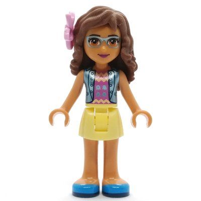 Minifigurka Olivia - Medium Blue Jacket, Bright Light Yellow Skirt, Flower z zestawu 41359