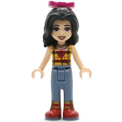 Minifigurka Vicky - Yellow Plaid Shirt, Sand Blue Trousers, Magenta Bow z zestawu 41359