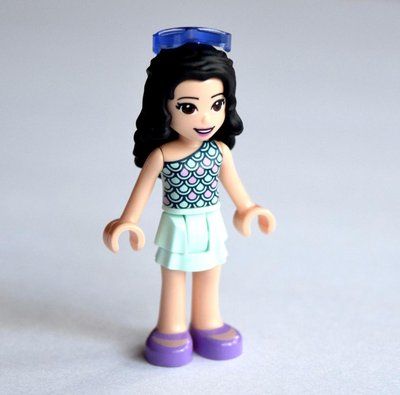 Minifigure Emma - Light Aqua Top, Light Aqua Skirt from set 41375